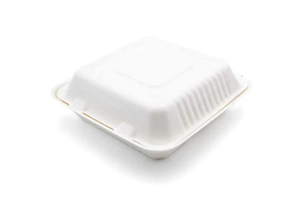 9" Bagasse Meal Box – 3-Compartment