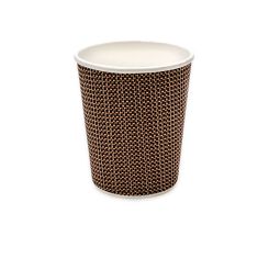 Ripple Wall Coffee Cups – 8oz (Black/Brown)
